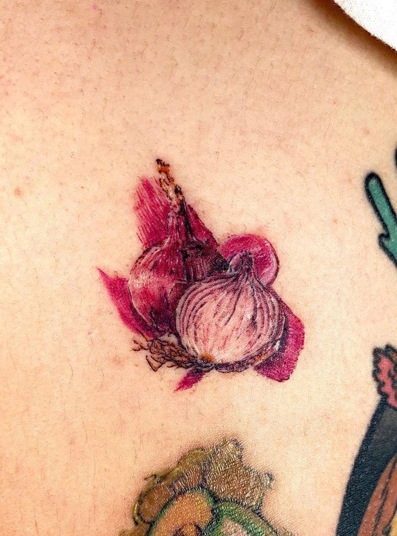 30 Pretty Onion Tattoos for Your Inspiration