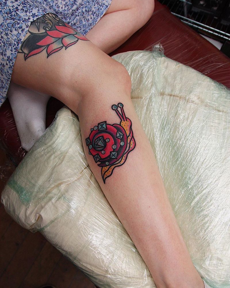 30 Cute Snail Tattoos That You Can't Miss