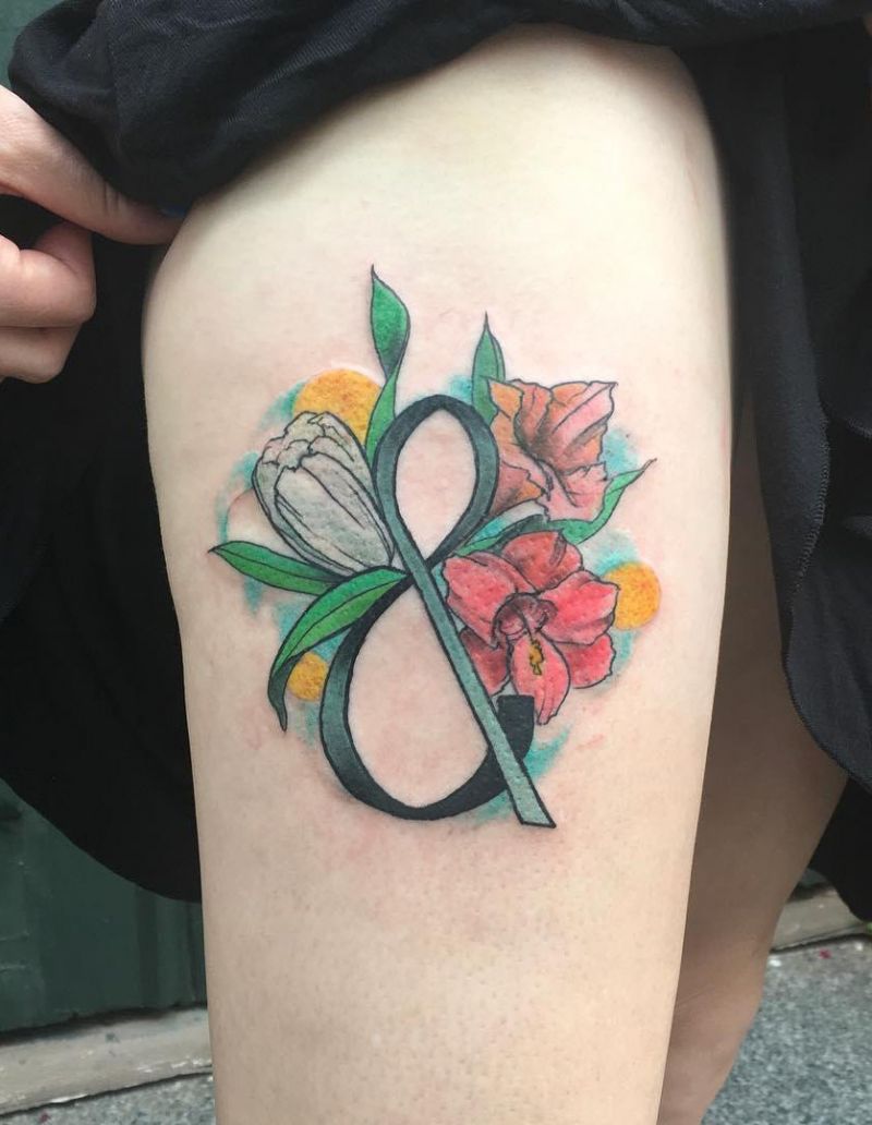 30 Pretty Ampersand Tattoos to Inspire You