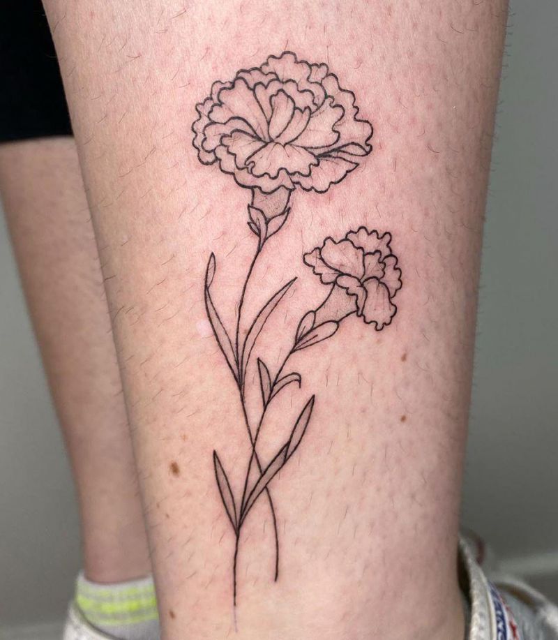 30 Pretty Carnation Tattoos You Will Love