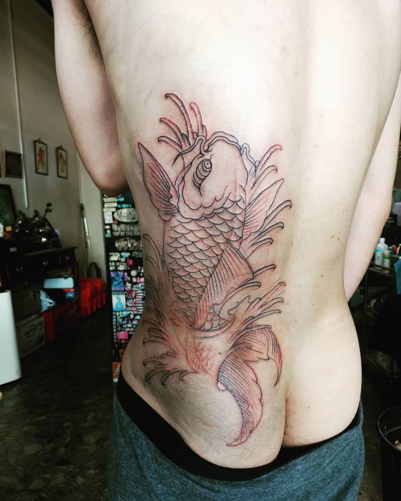 30 Pretty Carp Tattoos to Inspire You