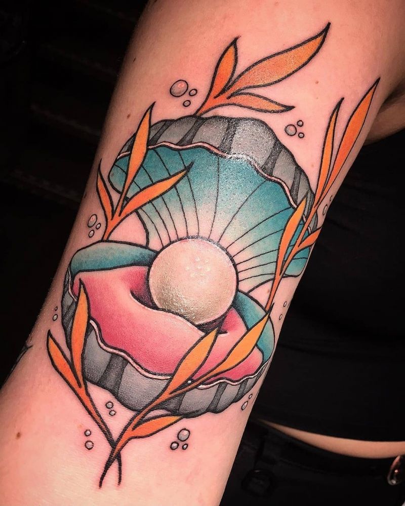 30 Elegant Clam Tattoos for Your Inspiration