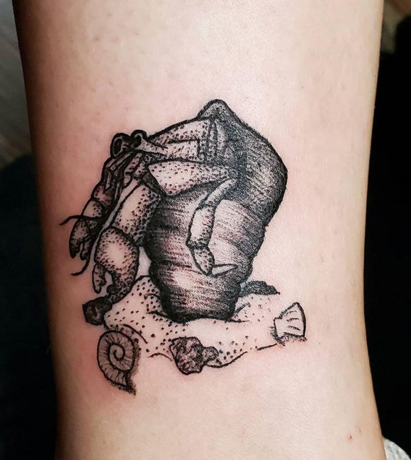 30 Pretty Hermit Crab Tattoos You Will Love