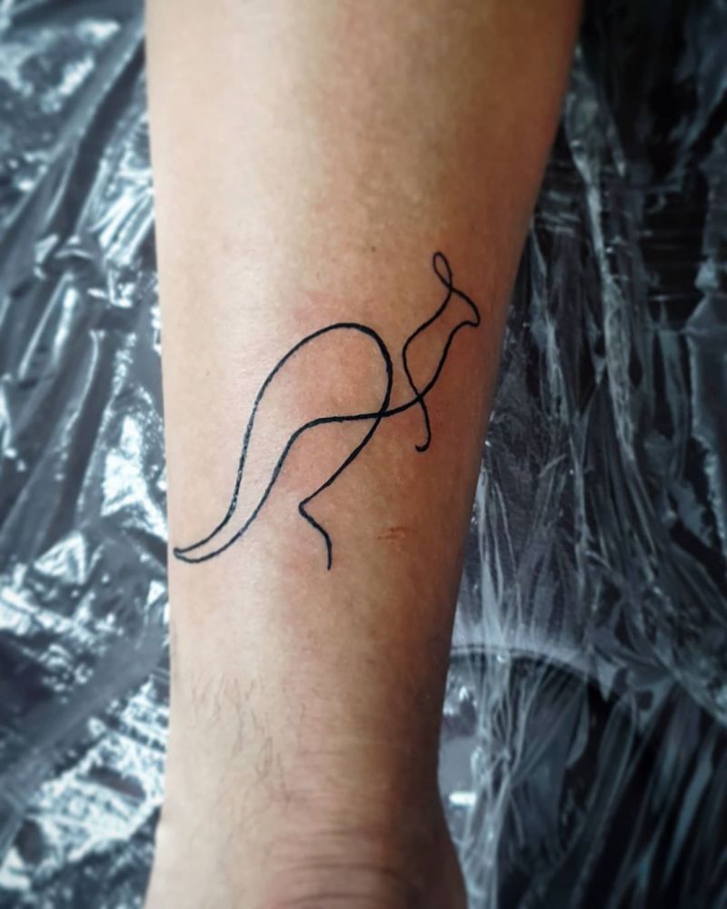 30 Superb Kangaroo Tattoos You Will Like to Try