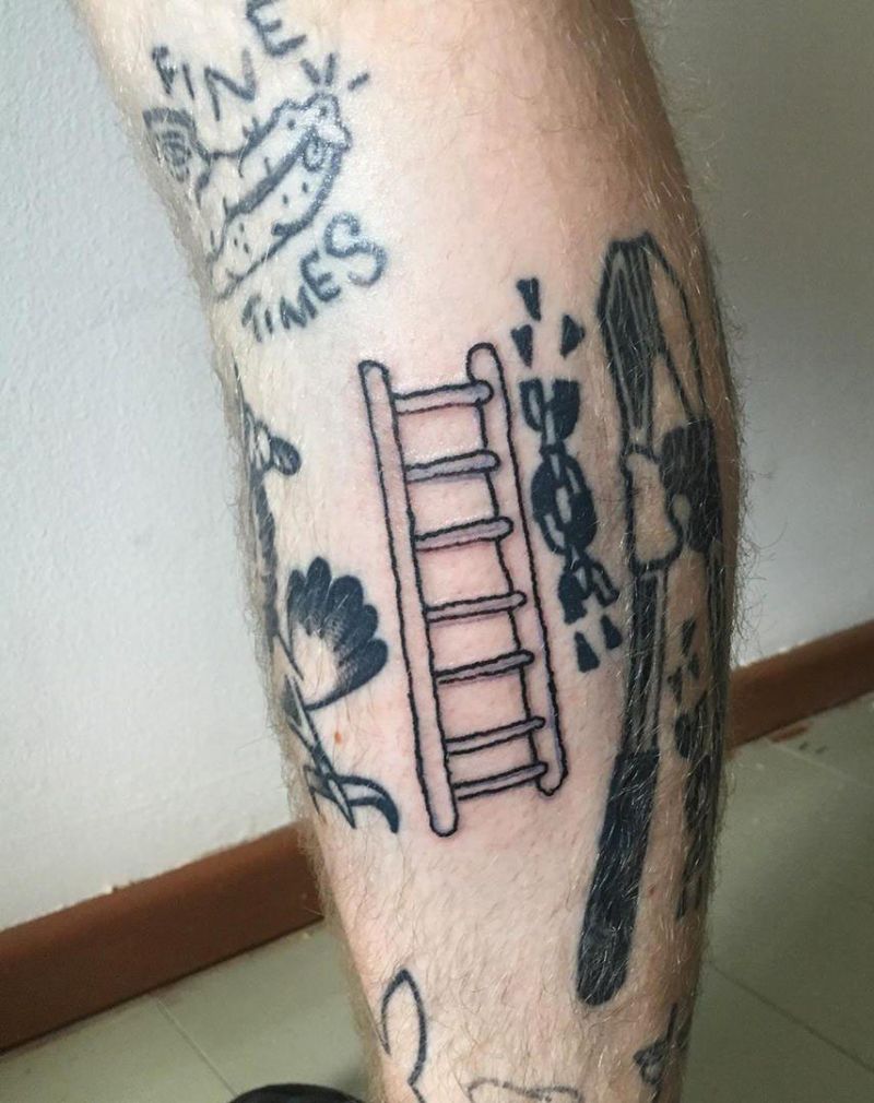 30 Meaningful Ladder Tattoos to Inspire You