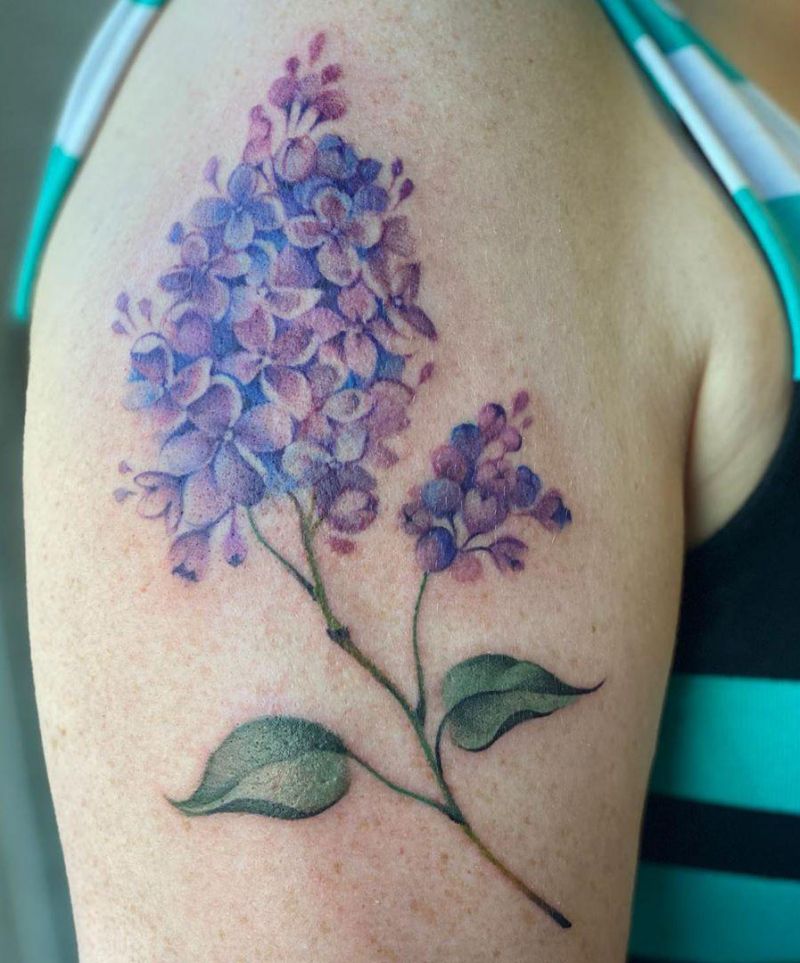 30 Pretty Lilac Tattoos to Inspire You