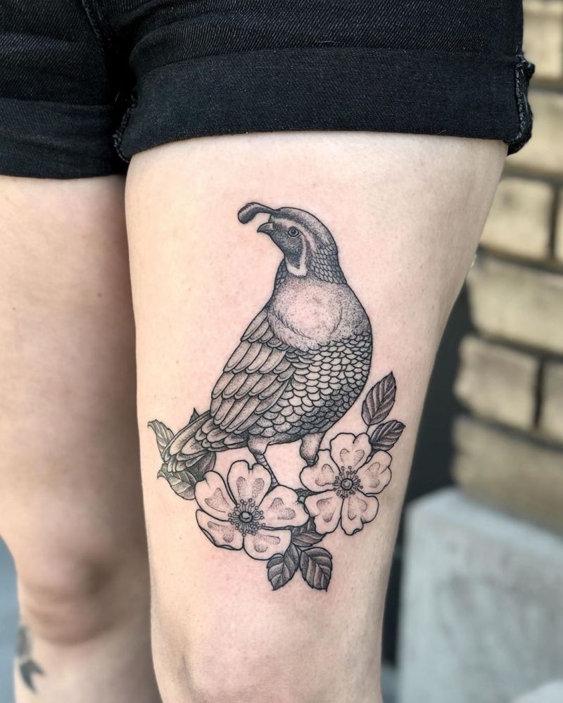 30 Pretty Quail Tattoos to Inspire You