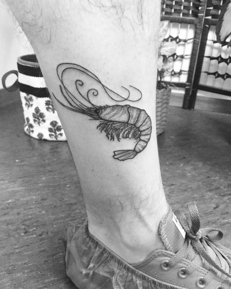 30 Pretty Shrimp Tattoos to Inspire You