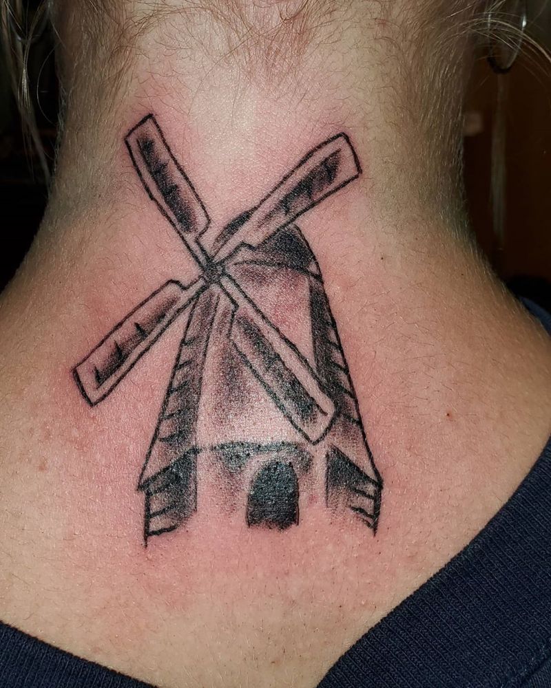 30 Pretty Windmill Tattoos Show Your Temperament