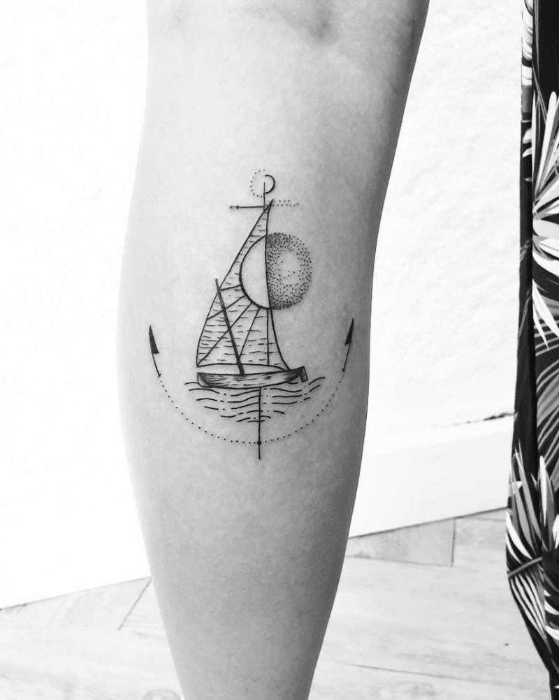 30 Pretty Boat Tattoos Make Your Career A Success