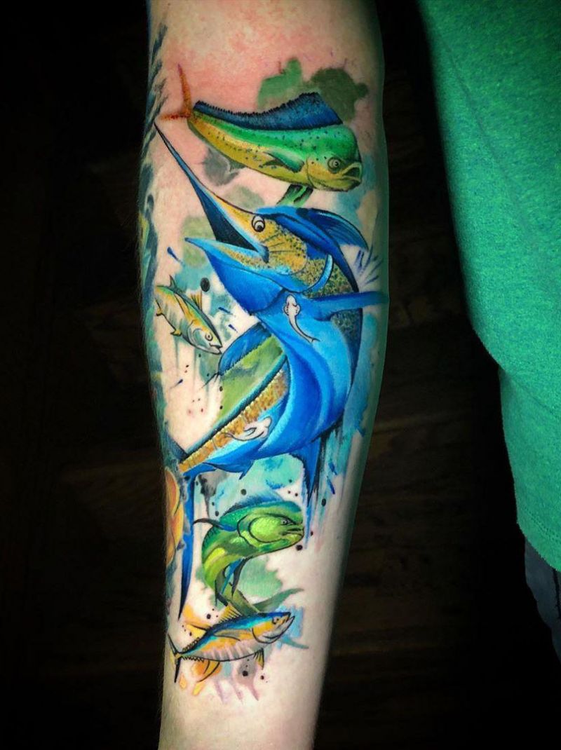 30 Pretty Marlin Tattoos You Will Love