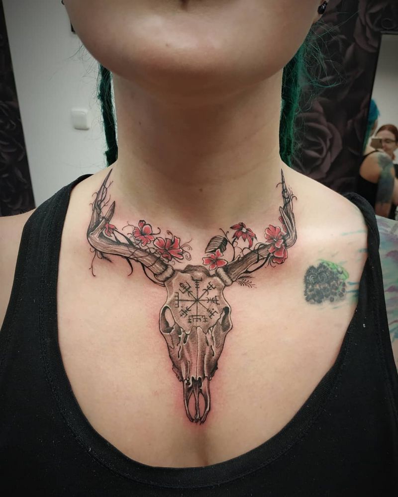 30 Pretty Necklace Tattoos Give You a Different Feeling