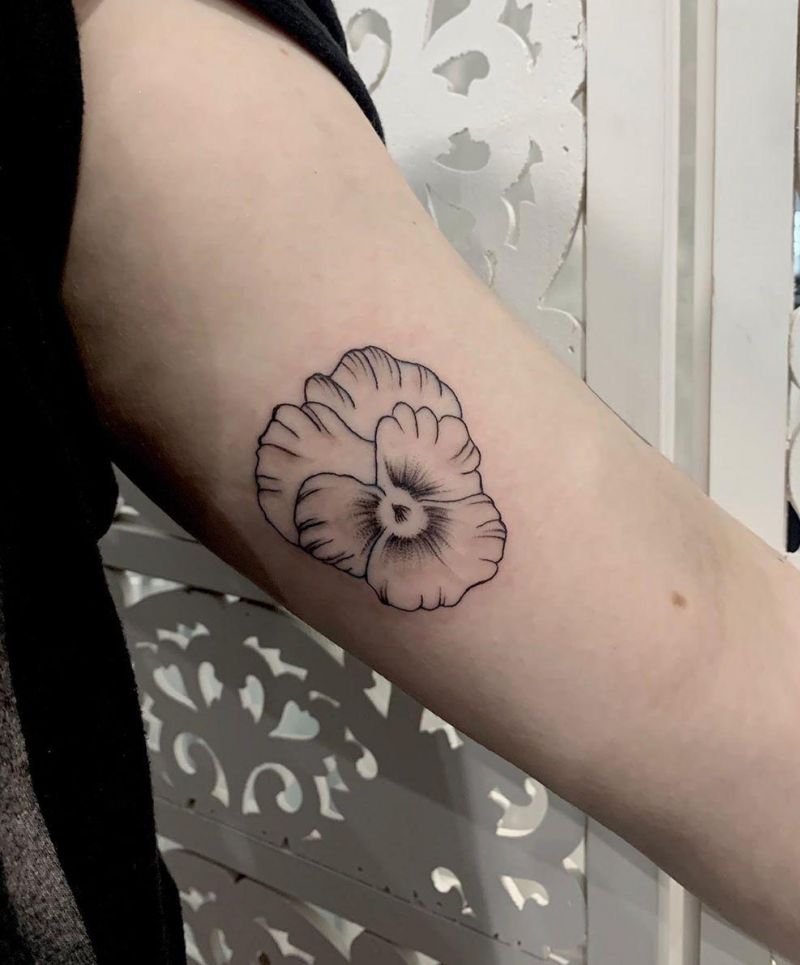 30 Pretty Pansy Tattoos for Your Inspiration