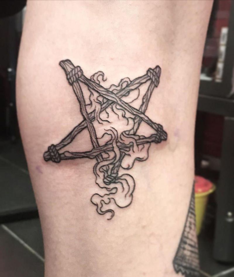 30 Creative Pentacle Tattoos to Inspire You