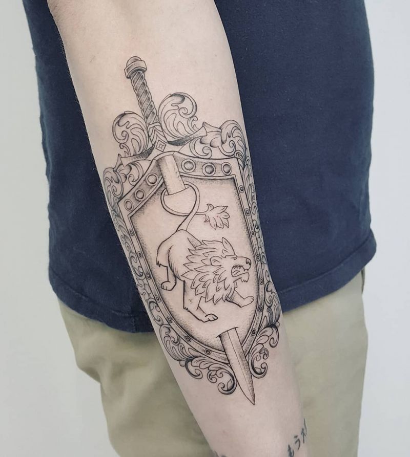 30 Creative Shield Tattoos You Will Love