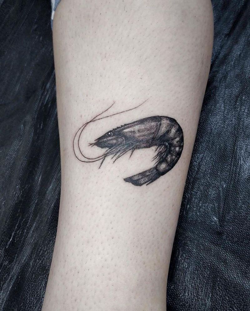 30 Pretty Shrimp Tattoos to Inspire You