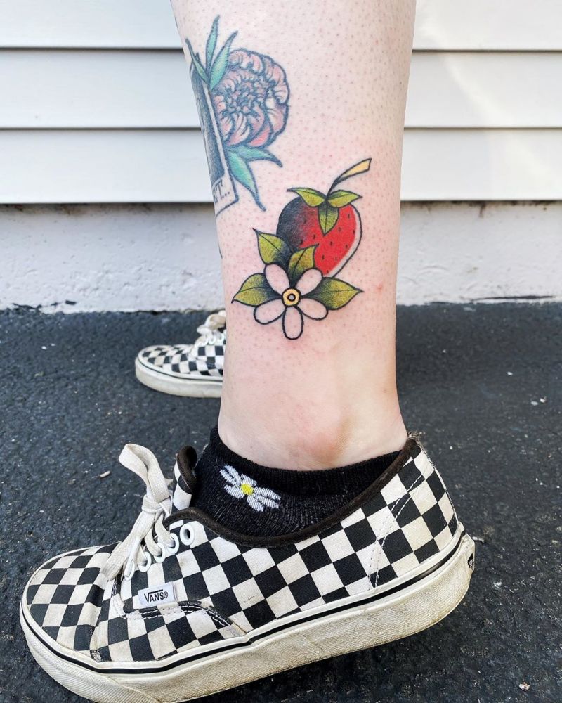 30 Pretty Strawberry Tattoos You Will Love