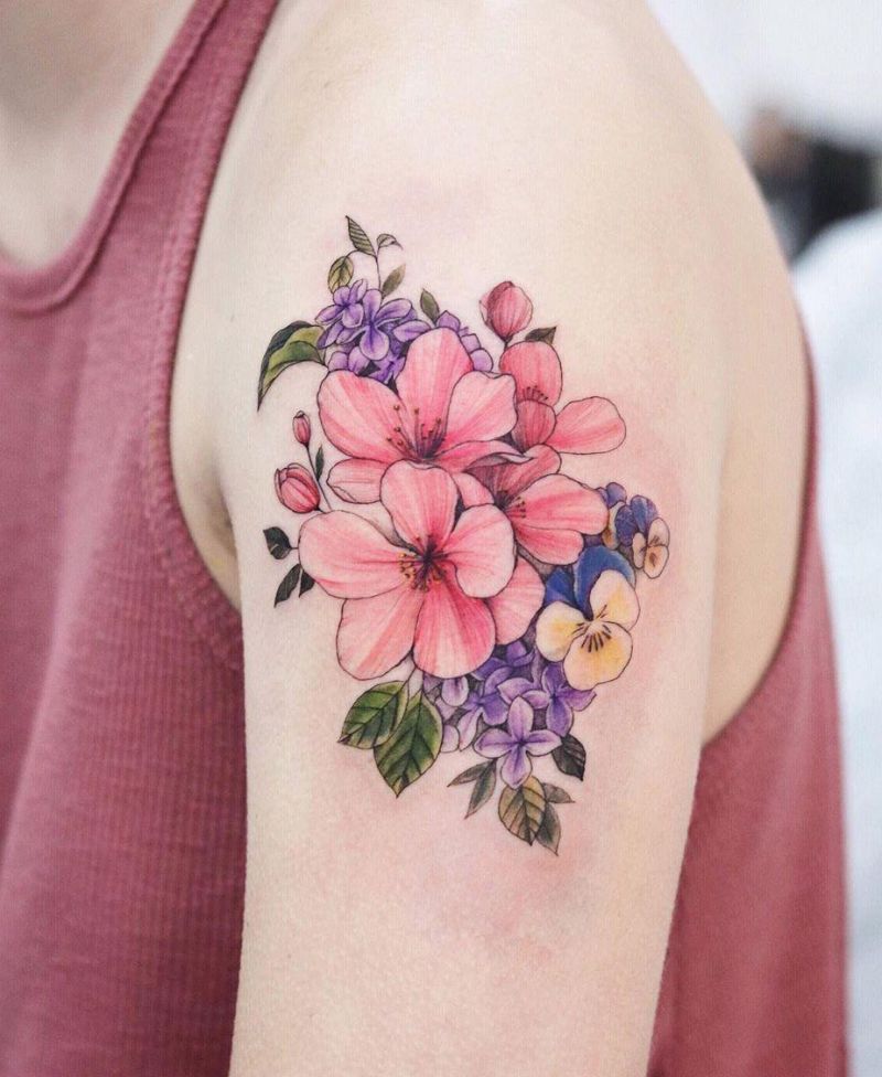 30 Pretty Apple Blossom Tattoos You Will Love