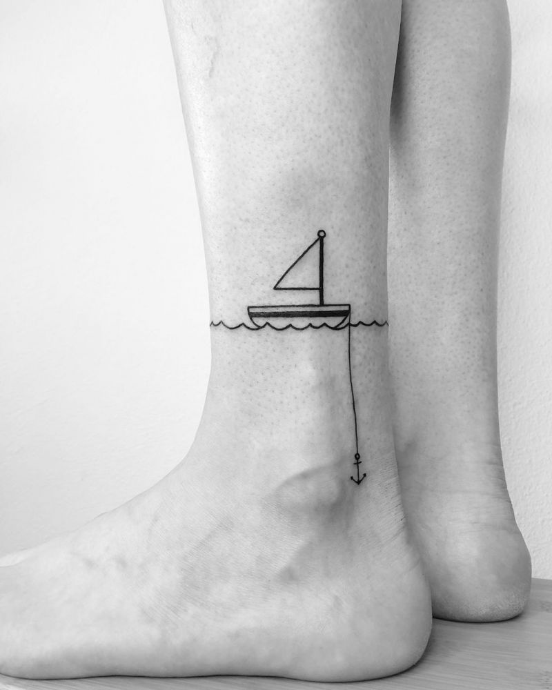 30 Pretty Boat Tattoos Make Your Career A Success