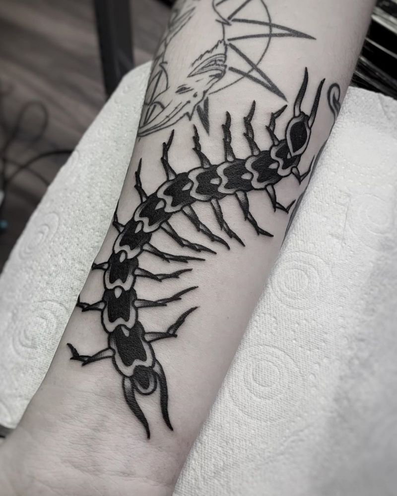 30 Amazing Centipede Tattoos You Will Love to Try