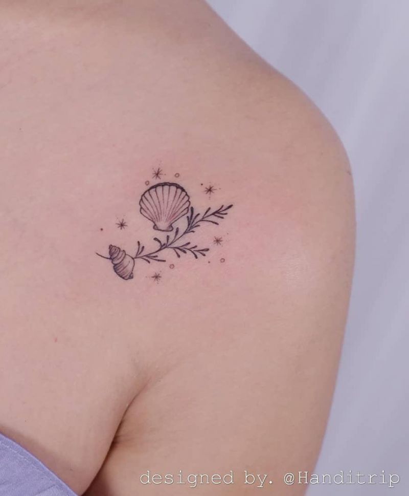 30 Elegant Clam Tattoos for Your Inspiration