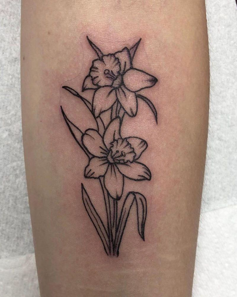 30 Pretty Daffodil Tattoos You Will Love