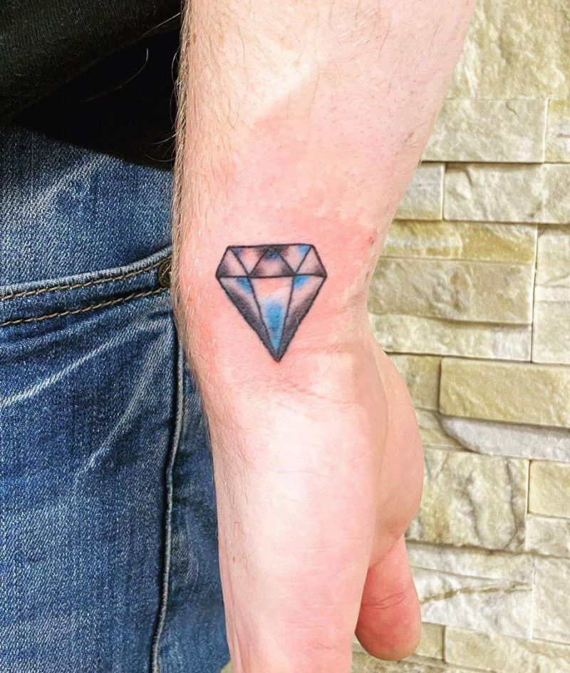 30 Eye Catching Diamond Tattoos Make You the Focus