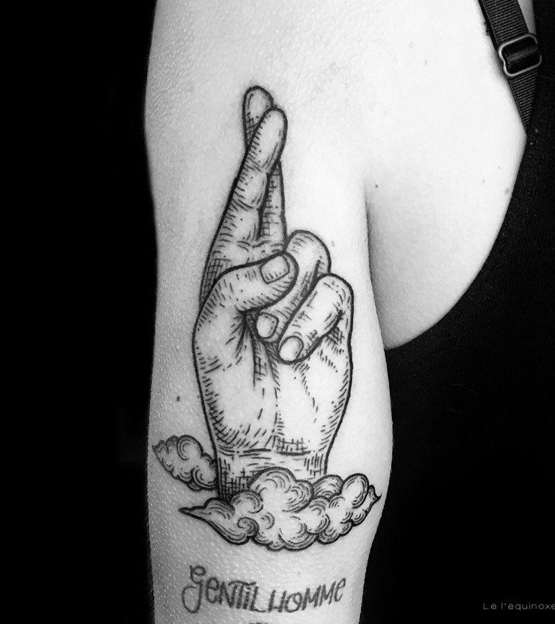 30 Elegant Fingers Crossed Tattoos Bring You Good Luck