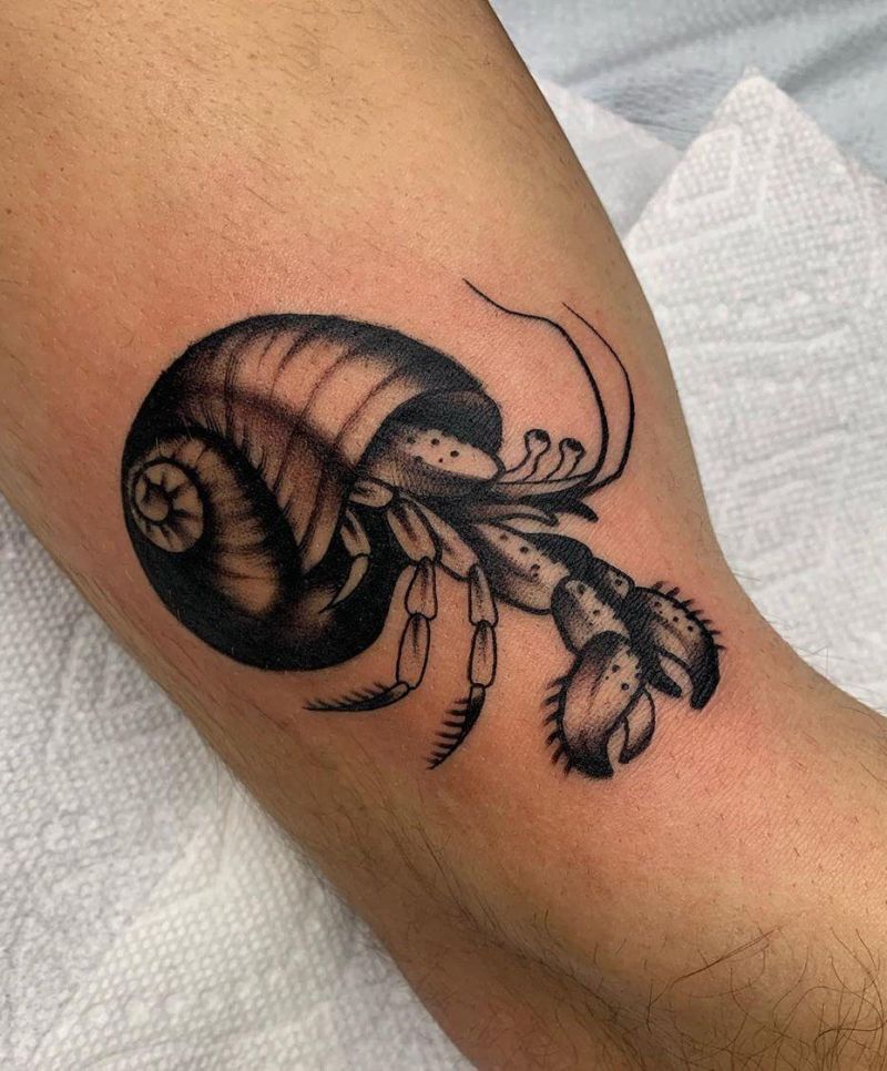 30 Pretty Hermit Crab Tattoos You Will Love