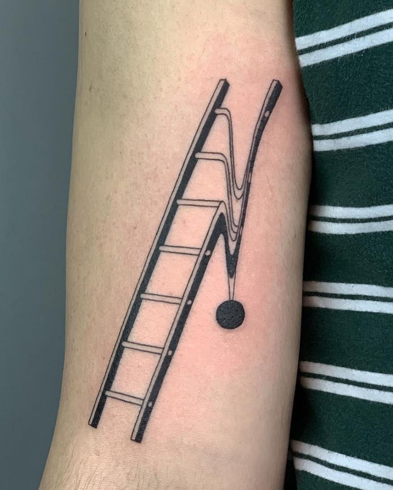 30 Meaningful Ladder Tattoos to Inspire You