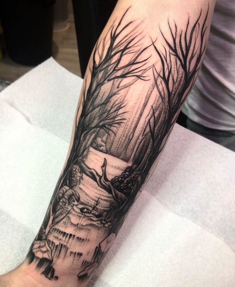 30 Beautiful Landscape Tattoos You Will Love