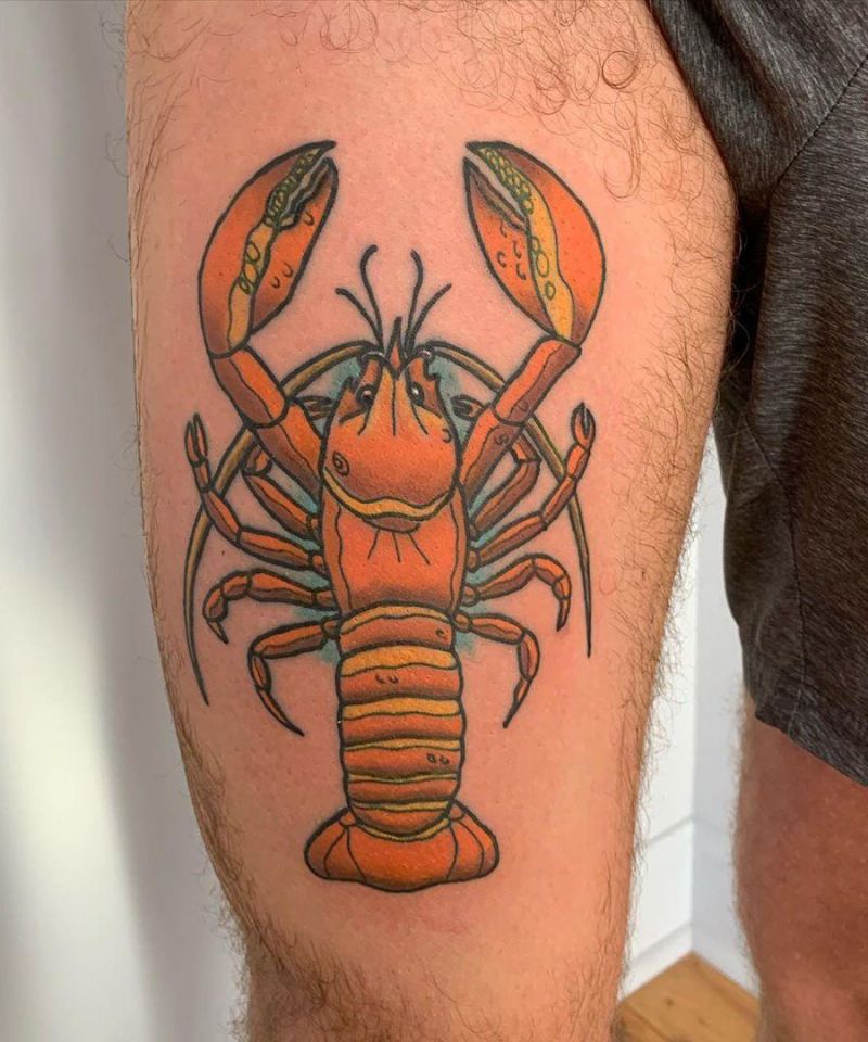 30 Pretty Lobster Tattoos Make You Successful