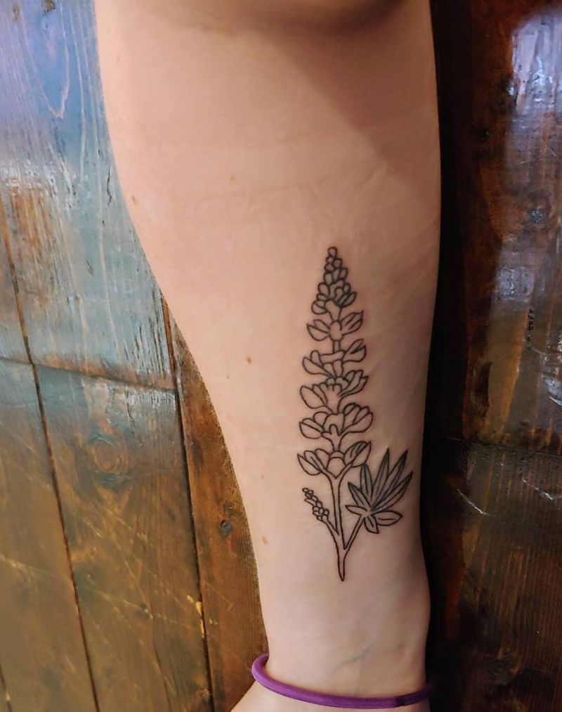 30 Pretty Lupine Tattoos for Your Inspiration