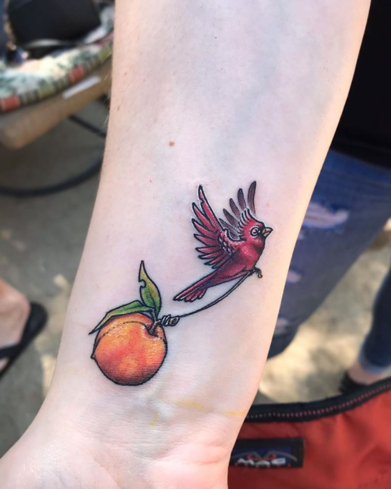 30 Pretty Peach Tattoos for Women You Will Love
