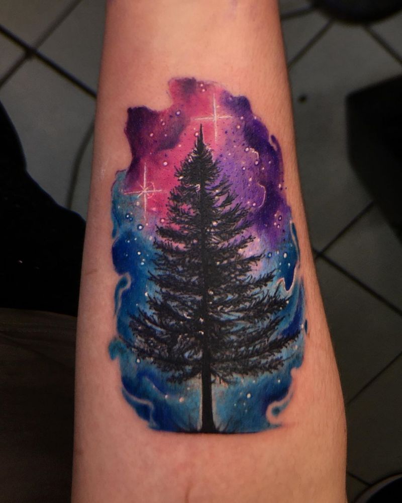 30 Pretty Pine Tattoos You Will Love