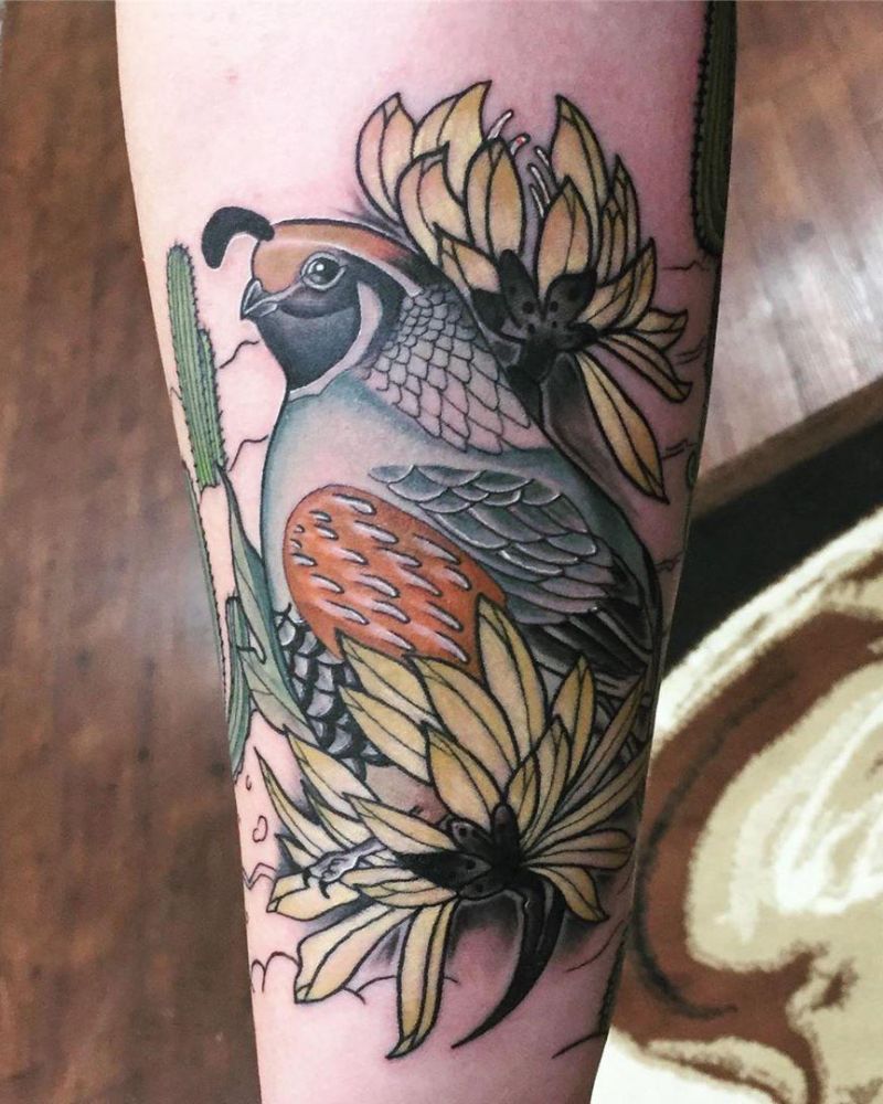 30 Pretty Quail Tattoos to Inspire You