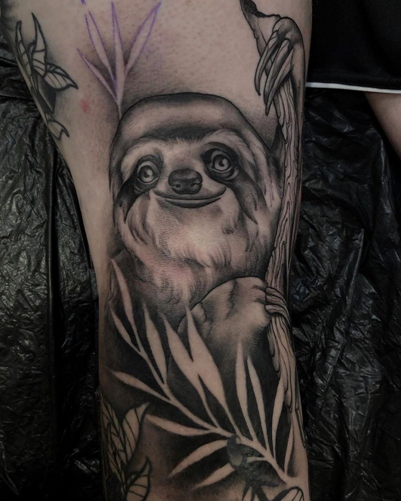 30 Cute Sloth Tattoos for You to Enjoy