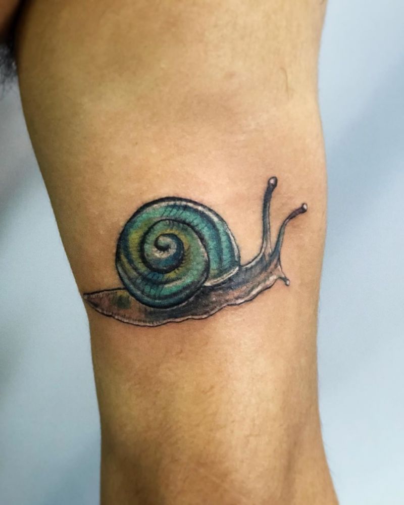 30 Cute Snail Tattoos That You Can't Miss