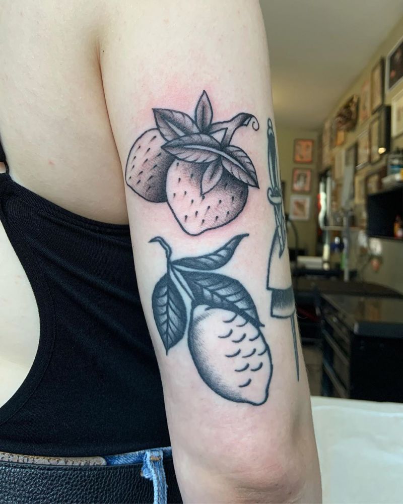 30 Pretty Strawberry Tattoos You Will Love