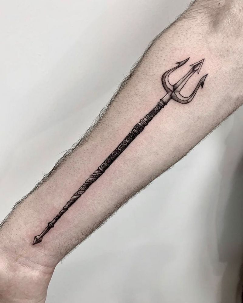 30 Creative Trident Tattoos for Your Inspiration