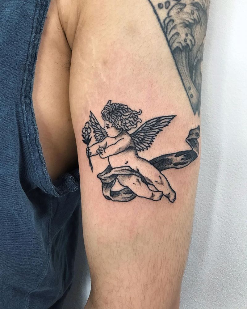 30 Beautiful Angel Tattoos to Inspire You