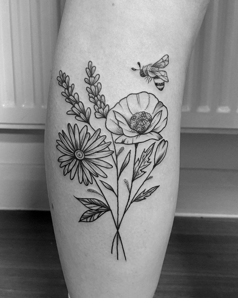 30 Pretty Aster Tattoos for Your Inspiration