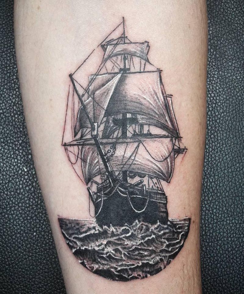 30 Pretty Boat Tattoos Make Your Career A Success