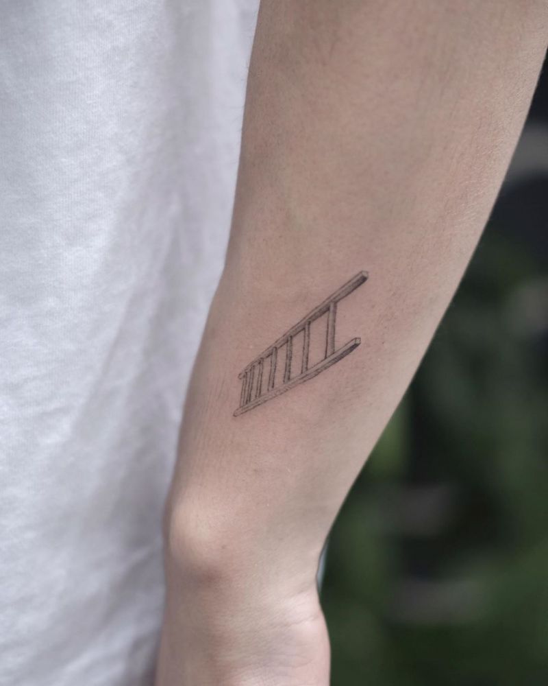 30 Meaningful Ladder Tattoos to Inspire You