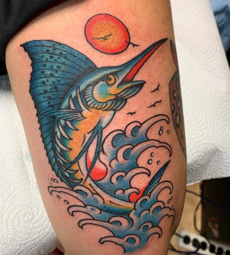 30 Pretty Marlin Tattoos You Will Love