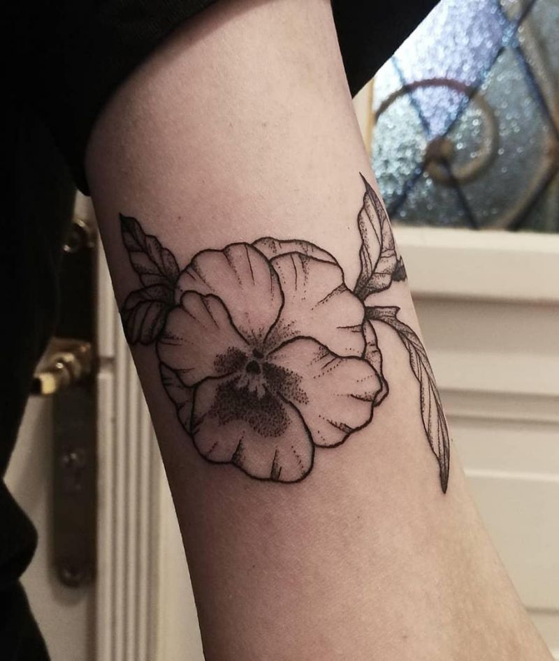 30 Pretty Pansy Tattoos for Your Inspiration