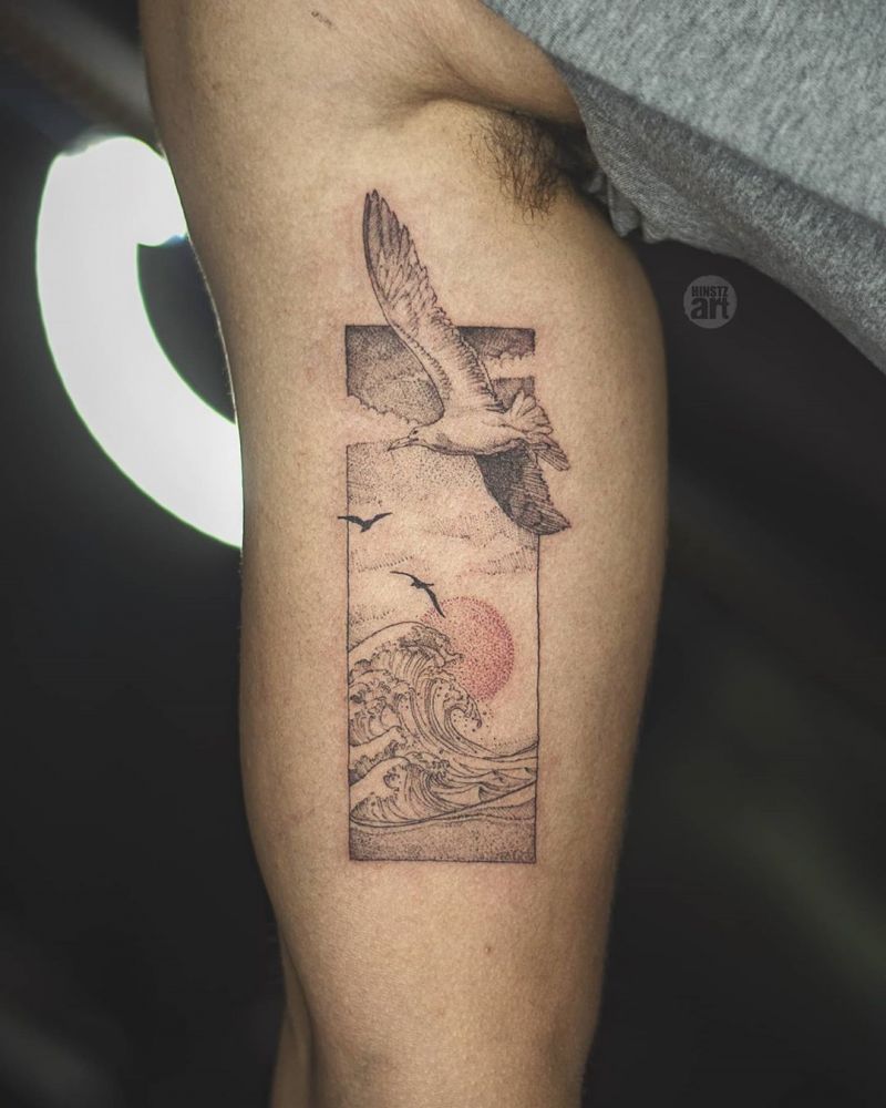 30 Great Seagull Tattoos You Want to Try