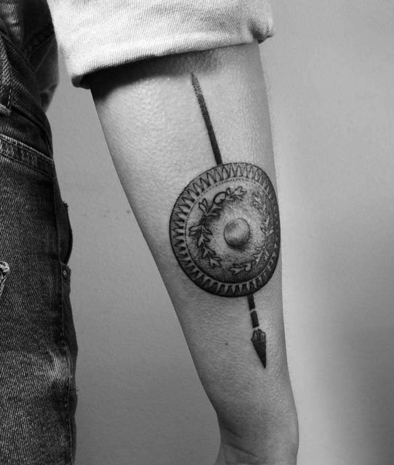 30 Creative Shield Tattoos You Will Love