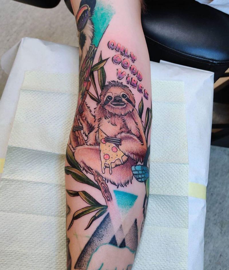 30 Cute Sloth Tattoos for You to Enjoy