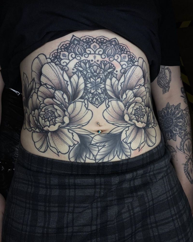 30 Pretty Stomach Tattoos You Will Love